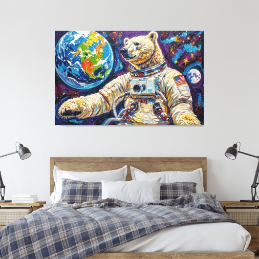 RUIMTE IJSBEER-4 CANVAS AFDRUK (Insitu (Slaapkamer))