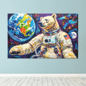 RUIMTE IJSBEER-4 CANVAS AFDRUK (Insitu (Houten vloer))