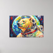 RUIMTE IJSBEER CANVAS AFDRUK (Voorkant)