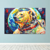 RUIMTE IJSBEER CANVAS AFDRUK (Insitu (Houten vloer))