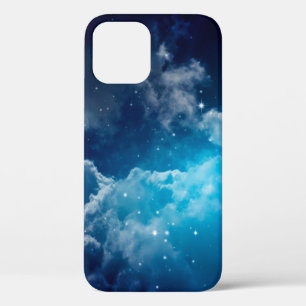 Ruimte in de nachtelijke hemel met wolken en sterr Case-Mate iPhone case