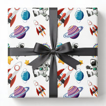 Ruimte Inpakpapier, Astronaut Cadeauverpakking