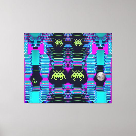 Ruimte-invasie van de tariefkoningen canvas afdruk (Voorkant)