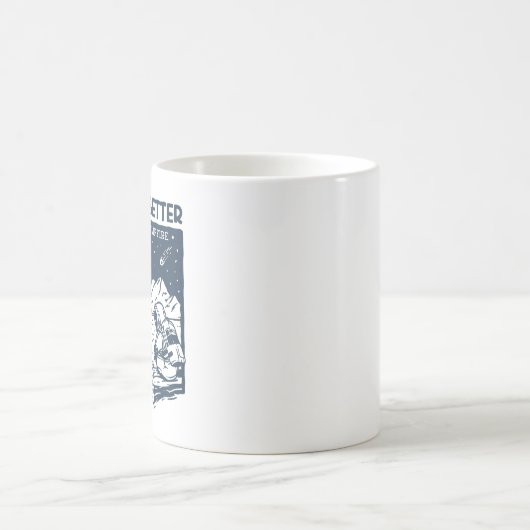 Ruimte is beter met het kampvuur koffiemok (Center)