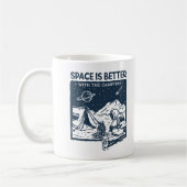 Ruimte is beter met het kampvuur koffiemok (Links)