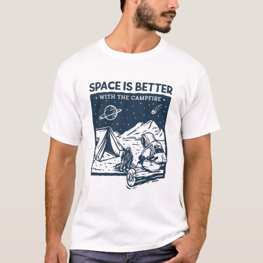Ruimte is beter met het kampvuur t-shirt (Voorkant)