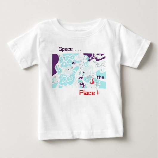 Ruimte is de plek! abstract t-shirt (Voorkant)