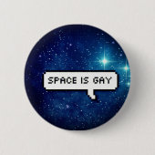 Ruimte is homo ronde button 5,7 cm (Voorkant)