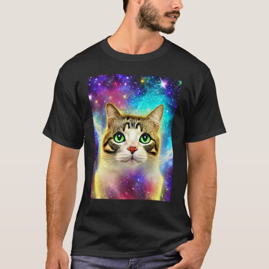 Ruimte Kat Kitty Kitten In Kat Stijl 10 T-shirt (Voorkant)