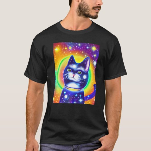 Ruimte Kat Kitty Kitten In Kat Stijl 11 T-shirt (Voorkant)