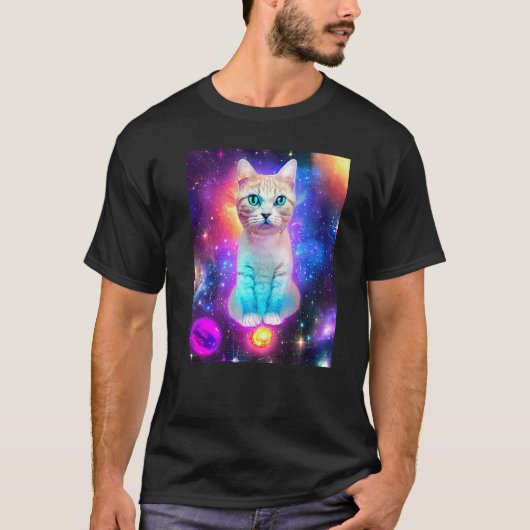 Ruimte Kat Kitty Kitten In Kat Stijl 15 T-shirt (Voorkant)