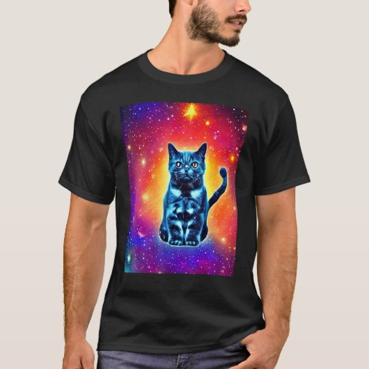 Ruimte Kat Kitty Kitten In Kat Stijl 1 T-shirt (Voorkant)