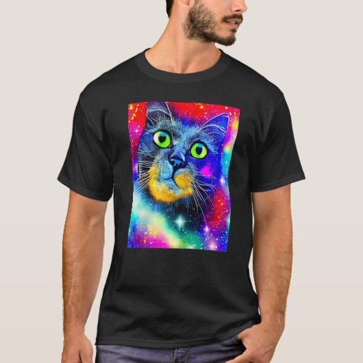 Ruimte Kat Kitty Kitten In Kat Stijl 8 T-shirt (Voorkant)