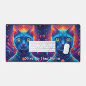 Ruimte Kat Kosmische Kat Bureaumat (Keyboard & Muis)