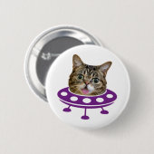 Ruimte Kat Ronde Button 5,7 Cm (Voorkant /achterkant)