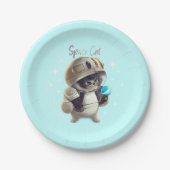Ruimte-kat-thema Papieren Bordje (Voorkant)