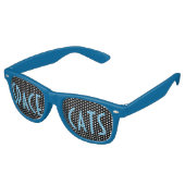 Ruimte Katten (blauw) Retro Zonnebril (Gekanteld)