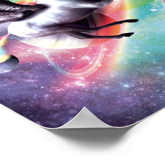 Ruimte-kattenrijdende eenheid - laser, taco's en R Poster (Hoek)