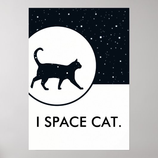 Ruimte-kattensterren hemel ontworpen aangepaste te poster (Voorkant)