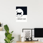 Ruimte-kattensterren hemel ontworpen aangepaste te poster (Thuiskantoor)