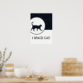 Ruimte-kattensterren hemel ontworpen aangepaste te poster (Keuken)