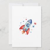 Ruimte Kinderen Astronaut Planeten Rood Blauw Jong Kaart (Achterkant)