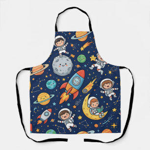 Ruimte Kinderen Schort – Astronaut Maan Raket Patr