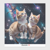 Ruimte Kittens in de Melkweg Sticker (Vel)