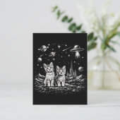 Ruimte Kittens Katten in de Kosmos Briefkaart (Staand voorkant)