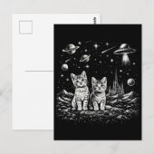 Ruimte Kittens Katten in de Kosmos Briefkaart (Voorkant / Achterkant)