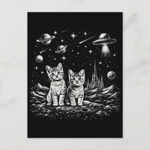 Ruimte Kittens Katten in de Kosmos Briefkaart