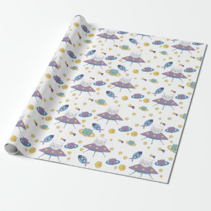 Ruimte Kitty Cadeaupapier