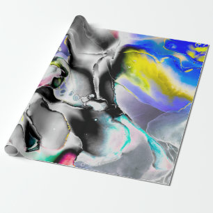 Ruimte. Klein-witte achtergrond. Rooklaat-Afbeeldi Cadeaupapier