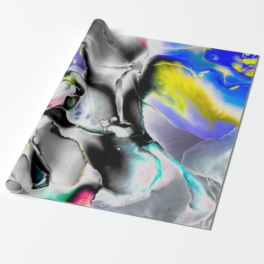 Ruimte. Klein-witte achtergrond. Rooklaat-Afbeeldi Cadeaupapier (Uitgerold)