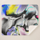 Ruimte. Klein-witte achtergrond. Rooklaat-Afbeeldi Sherpa Deken (Voorkant (horizontaal))