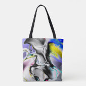 Ruimte. Klein-witte achtergrond. Rooklaat-Afbeeldi Tote Bag (Achterkant)