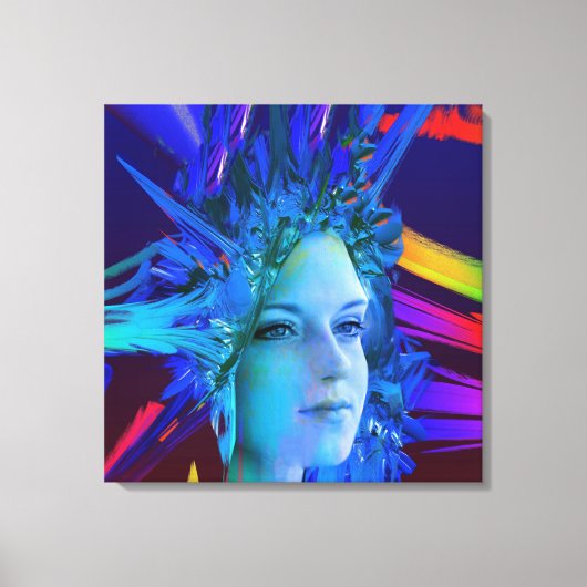 Ruimte Kristal Canvas Afdruk (Voorkant)