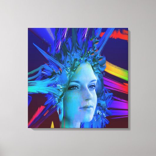 Ruimte Kristal Canvas Afdruk (Voorkant)