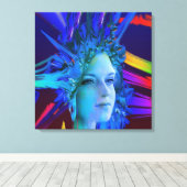 Ruimte Kristal Canvas Afdruk (Insitu (Houten vloer))