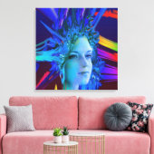 Ruimte Kristal Canvas Afdruk (Insitu (Woonkamer))