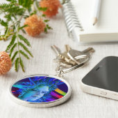 Ruimte Kristal Sleutelhanger (Zijkant)