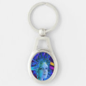 Ruimte Kristal Sleutelhanger (Voorkant)