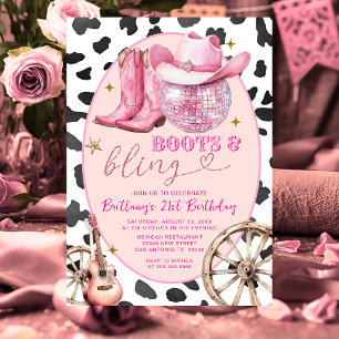 Ruimte Laarzen en Bling Cowgirl 30e Verjaardag Kaart