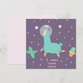 Ruimte Lama Feestdagenkaart (Voorkant / Achterkant)