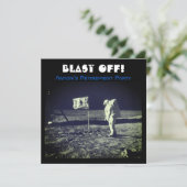 Ruimte Landing Astronaut Maanwandeling Kaart (Staand voorkant)