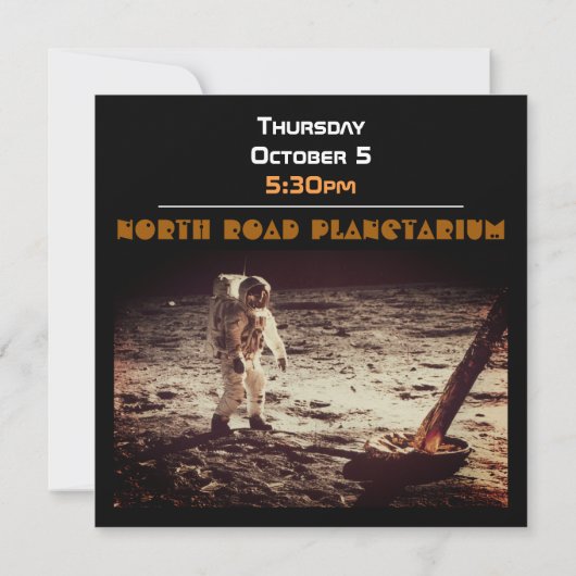 Ruimte Landing Astronaut Maanwandeling Kaart (Achterkant)