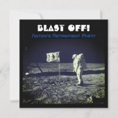 Ruimte Landing Astronaut Maanwandeling Kaart (Voorkant)