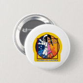 Ruimte-Logo innemen Ronde Button 5,7 Cm (Voorkant /achterkant)