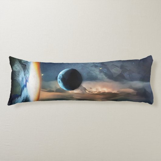 Ruimte, maan en Aarde Lichaamskussen (Voorkant)