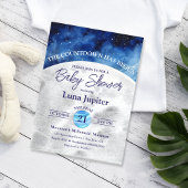Ruimte Maan en Sterren Aftellen Baby Shower Kaart